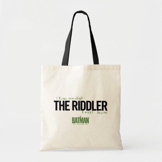 The Riddler - I Know What I Must Become Tote Bag (Front)