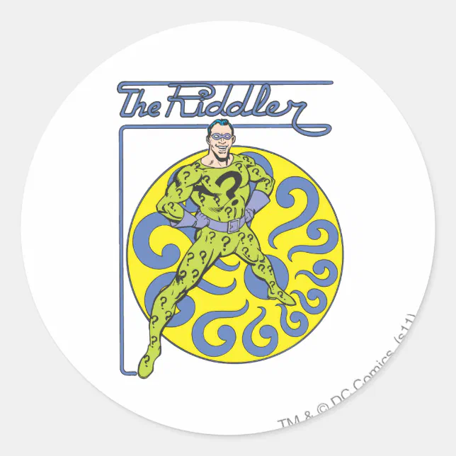 The Riddler & Logo Purple Classic Round Sticker | Zazzle