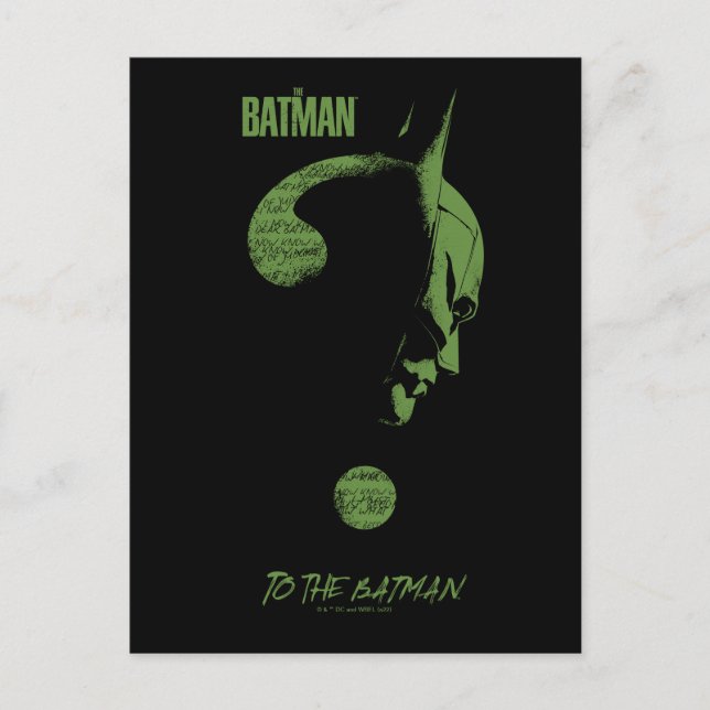 The Riddler "To The Batman" Question Mark Postcard (Front)