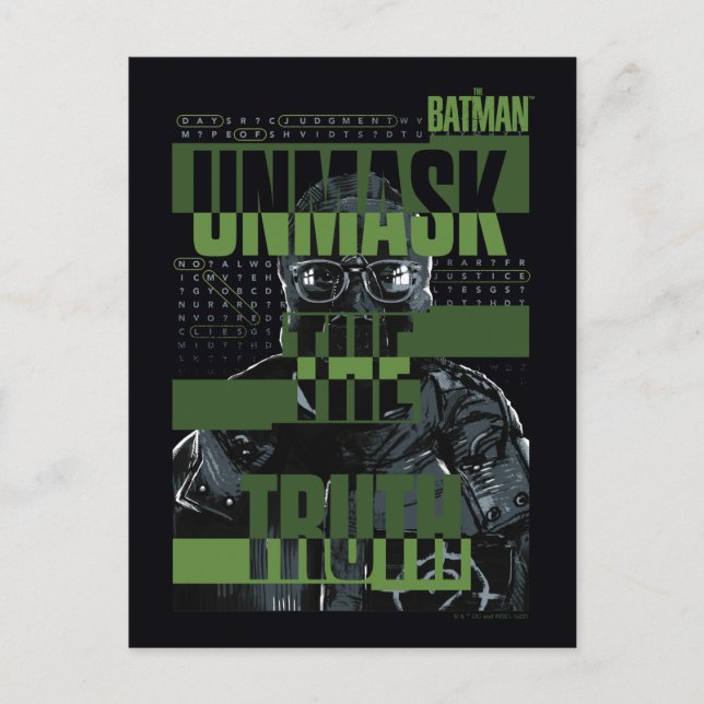 The Riddler - Unmask The Truth Postcard (Front)