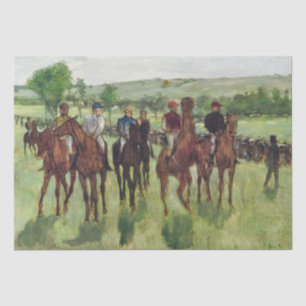 The Riders, by Edgar Degas, 1885 horses jockeys Tissue Paper