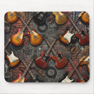 The Riffs: Vintage Electric Guitar Mouse Mat