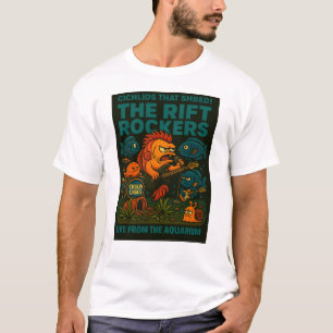 The Rift Rockers   Funny Cichlid Band Aquarium  T-Shirt