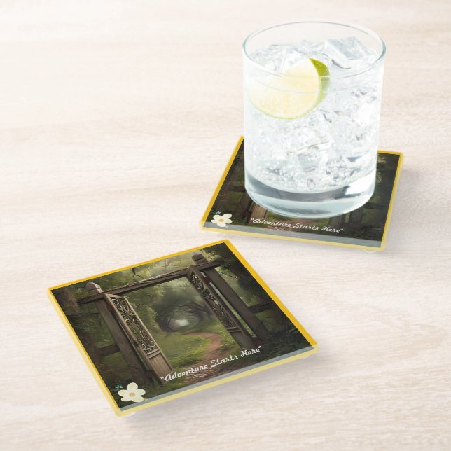 "The Right Path" Glass Coaster (Angled)
