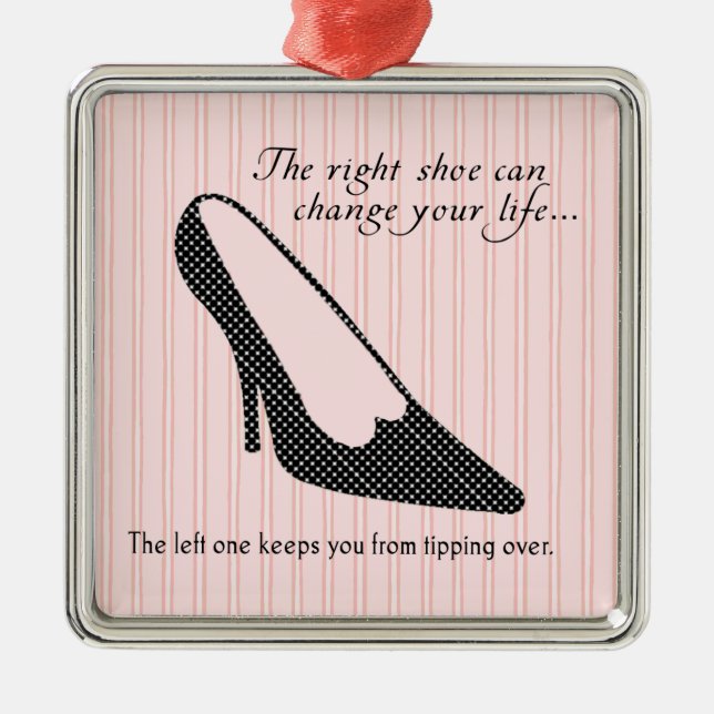The Right Shoe - Pink Metal Tree Decoration (Front)