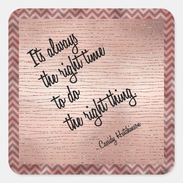 The Right Time Square Sticker (Front)