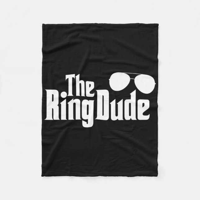 The Ring Dude Bowtie Ring Bearer Wedding Groom Bes Fleece Blanket (Front)