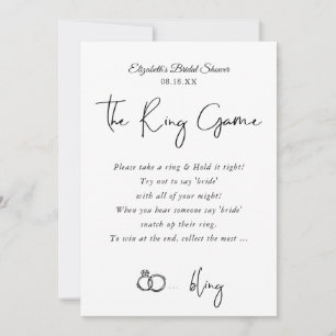 The Ring Game   Bridal Shower Game Invitation