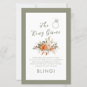 The Ring Game Fall Floral Sage Bridal Shower Game