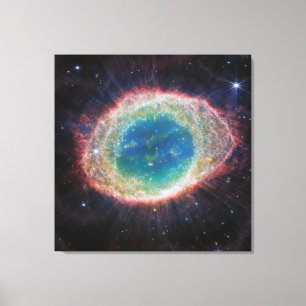 The Ring Nebula   JWST NIRCam   Space Canvas Print