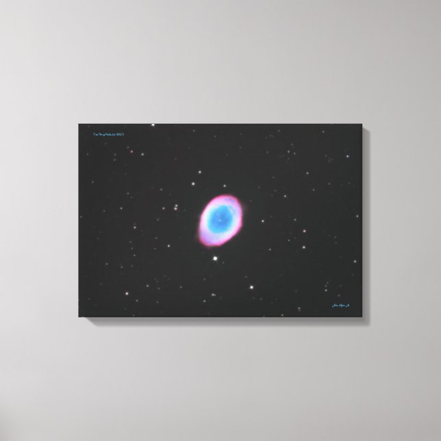 The Ring Nebula (M57) - Medium Canvas Print (Front)