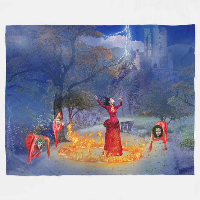 The Ring of Fire Fleece Blanket (Front (Horizontal))
