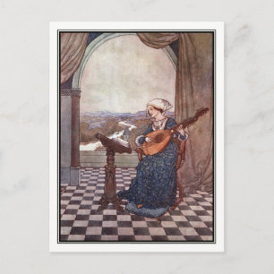 The Ringing Lute by Edmund Dulac Postcard