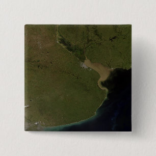 The Rio de la Plata estuary 15 Cm Square Badge