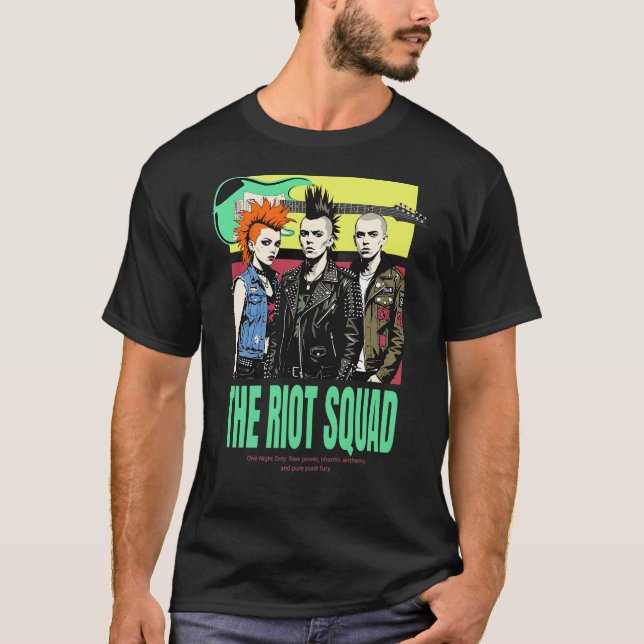 The Riot Squad – Punk Rock Streetwear Band Art T-Shirt (Front)