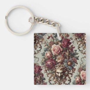 🌺 The Riot to Bloom – Gothic Baroque Floral Key Ring