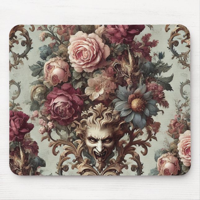 🌺 The Riot to Bloom – Gothic Victorian Mouse Mat (Front)