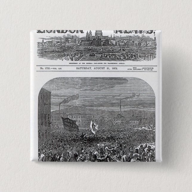 The Riots in Belfast 15 Cm Square Badge (Front)