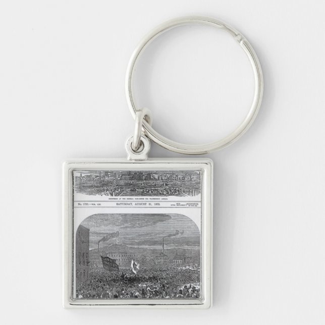 The Riots in Belfast Key Ring (Front)