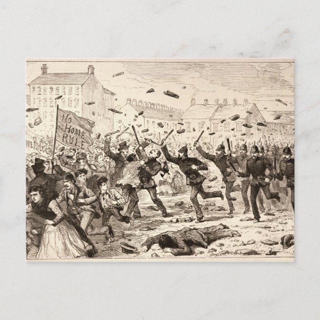 The Riots in Belfast Postcard (Front)