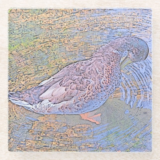 The Ripples Glass Coaster (Front)