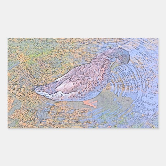 The Ripples Rectangular Sticker (Front)
