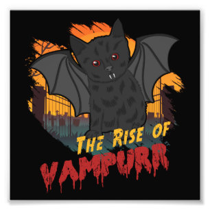 The Rise of Vampurr - Parody Cat Kitty Halloween Photo Print