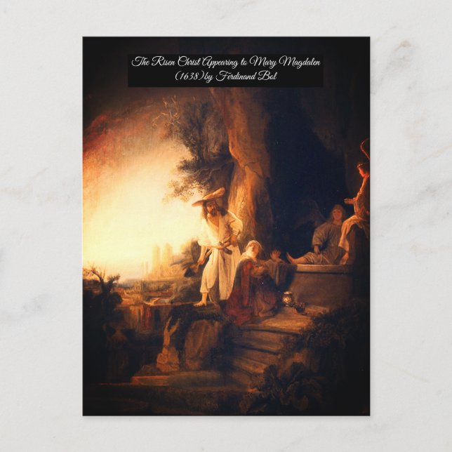 The Risen Christ Appearing to Mary  Postcard (Front)