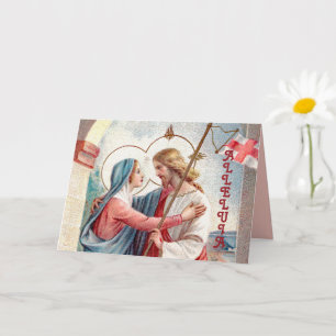 The Risen Christ Greets His Mother (Detail; MH01) Card