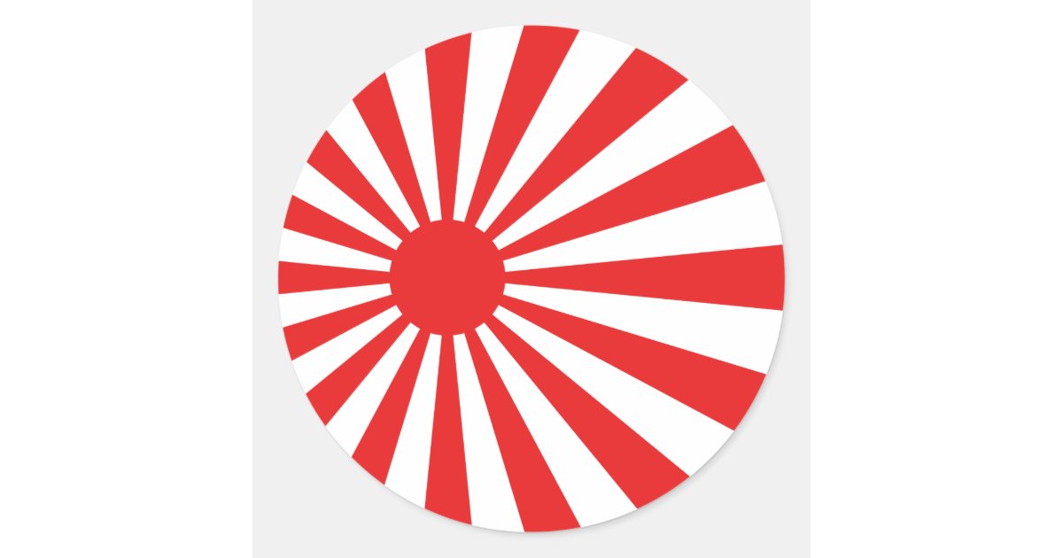 The Rising Sun Flag Classic Round Sticker Zazzle