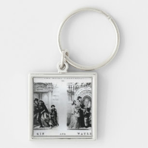The Rival Fountains or Gin and Water Key Ring