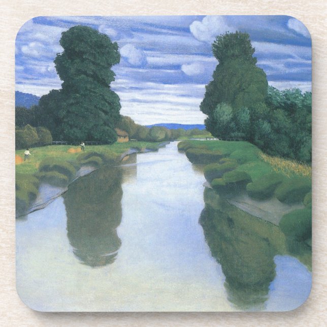 The River at Berville by Felix Vallotton, Fine Art Coaster (Front)