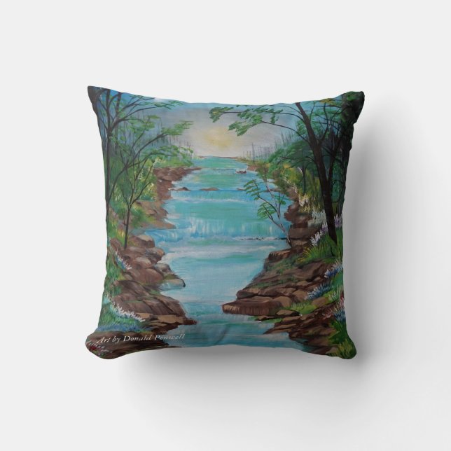 The river flows cushion (Front)
