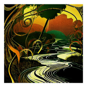 The River flows Poster