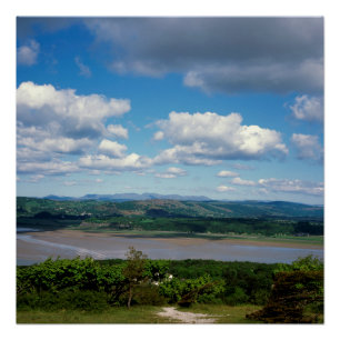The River Kent viewed from Arnside Knott Arnside Poster