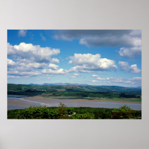 The River Kent viewed from Arnside Knott Arnside Poster