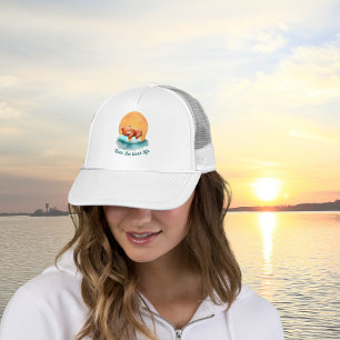 The River Life Bear Cute Digital Art Trucker Hat
