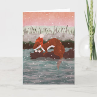 The River otter Holiday Card