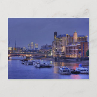 The River Thames at Dusk Postcard