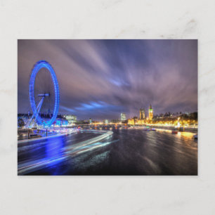 The River Thames at night Postcard