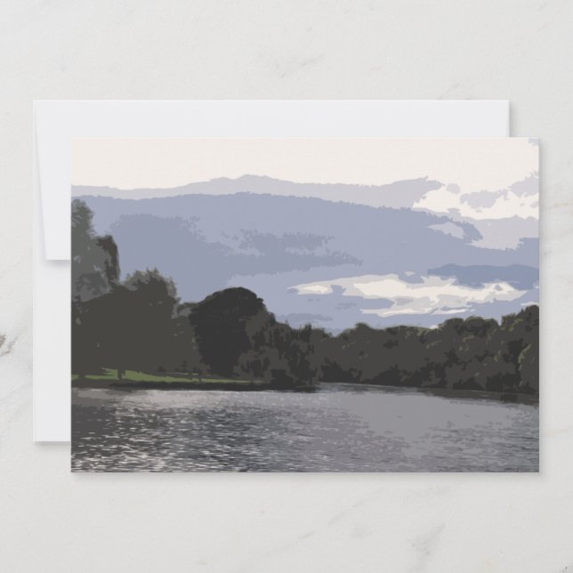 The River Thames at Staines greeting card, blank Thank You Card (Front)