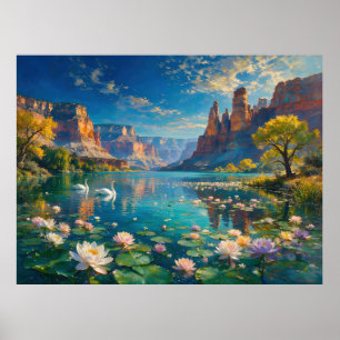 The River's Second Life - A Surreal Landscape Poster