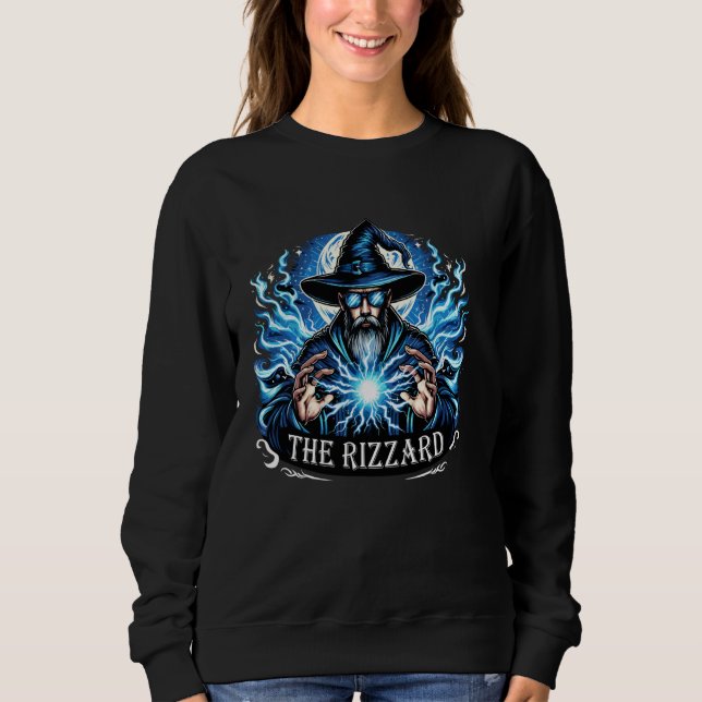 The Rizzard Funny Rizz Wizard Meme Rizzler Spells  Sweatshirt (Front)
