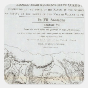 The Road From Missouri to Oregon Square Sticker