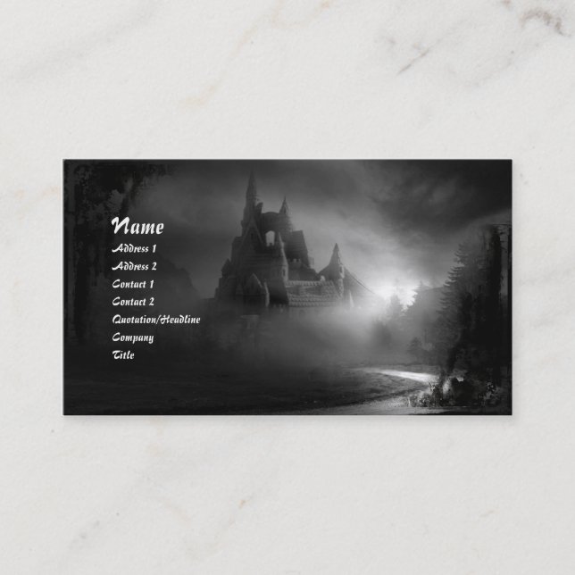 The Road Home Gothic Business Card (Front)