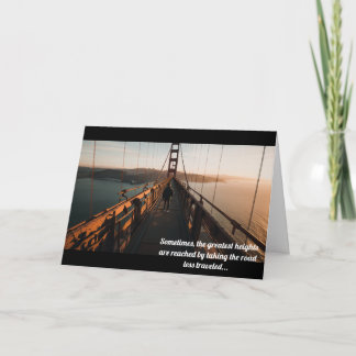 The road less travelled - inspiration  card