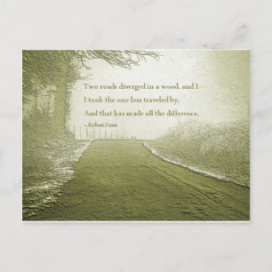 The Road Less Travelled Postcard