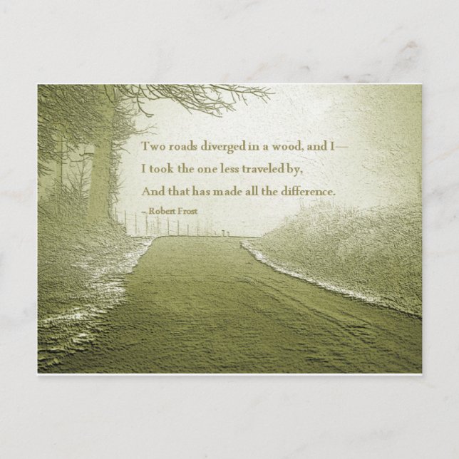 The Road Less Travelled Postcard (Front)