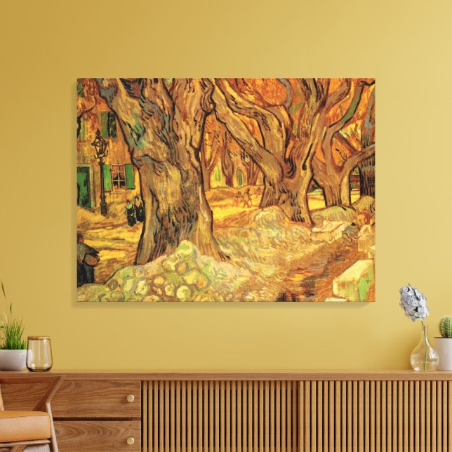 The Road Menders by Vincent van Gogh Canvas Print (Insitu(LivingRoom))