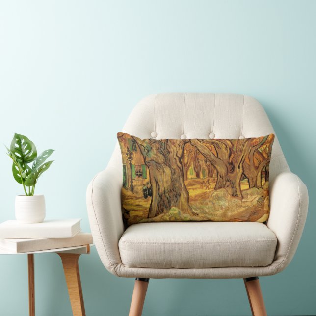 The Road Menders by Vincent van Gogh Lumbar Cushion (Chair)